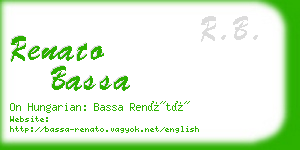 renato bassa business card